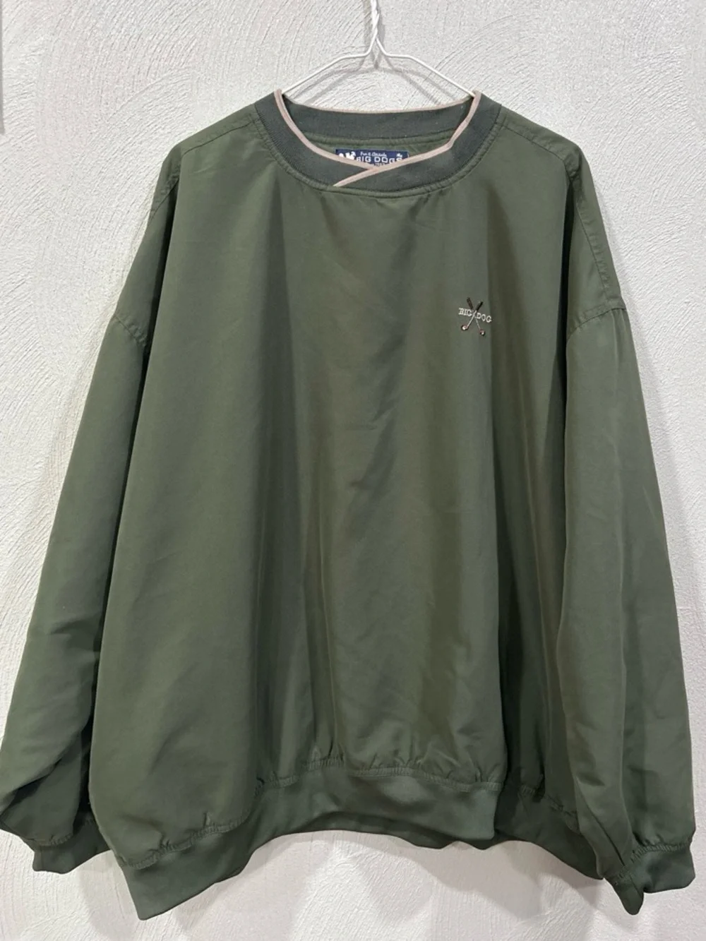 Vintage Big Dogs Olive Green Crewneck Pullover 1X